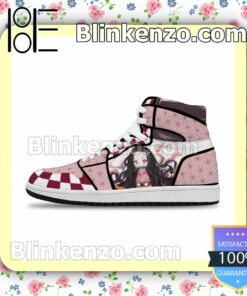 Demon Slayer Nezuko Merch Custom Anime Air Jordan 1 Mid Shoes