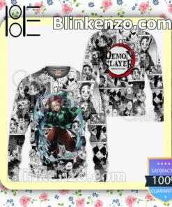 Demon Slayer Tanjiro Anime Mixed Manga Personalized T-shirt, Hoodie, Long Sleeve, Bomber Jacket b