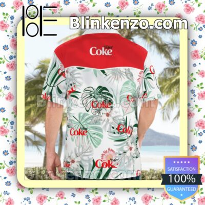Diet Coke Logo Flowery Summer Hawaiian Shirt