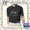 Dior With Animals Luxury Brand Black Embroidered Polo Shirts