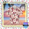 Dire Straits Rock Band Floral Pattern White Summer Hawaiian Shirt, Mens Shorts