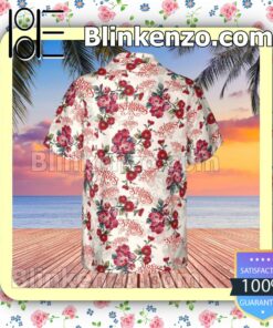 Dire Straits Rock Band Floral Pattern White Summer Hawaiian Shirt, Mens Shorts a