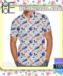 Disney Cruise Pattern Cartoon Graphics Summer Hawaiian Shirt, Mens Shorts