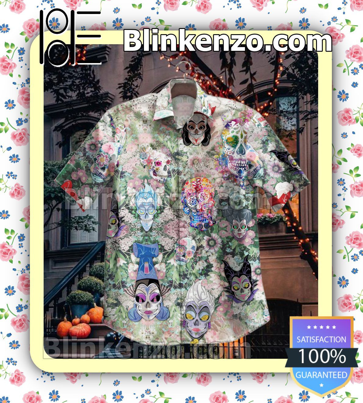 Vibrant Disney Sugar Skull Flower Summer Shirts