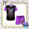 Disney Villains 50th Anniversary Glitter Disney Castle Black Purple Summer Hawaiian Shirt, Mens Shorts