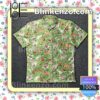 Dogs And Flowers Green Summer Shirts