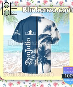 Don Julio Tequila Palm Tree Blue White Summer Hawaiian Shirt b