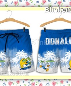 Donald Duck Costume Disney Blue White Summer Hawaiian Shirt