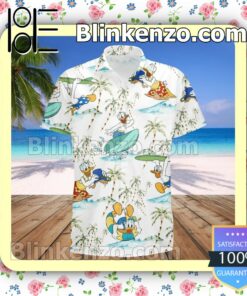 Donald Duck Costume Disney Summer Hawaiian Shirt, Mens Shorts a