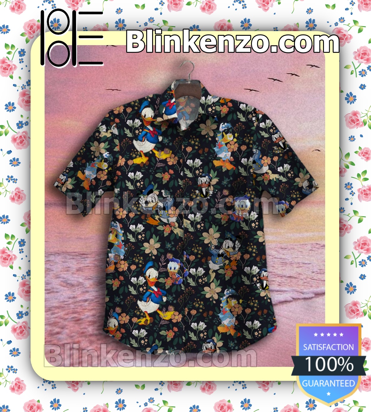 Limited Edition Donald Duck Flower Garden Summer Shirts