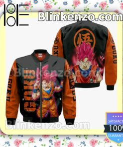Dragon Ball Goku Saiyan God Anime Personalized T-shirt, Hoodie, Long Sleeve, Bomber Jacket c
