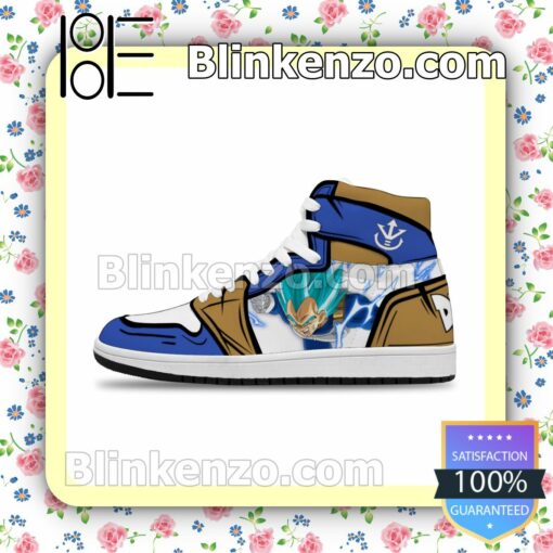 Dragon Ball Super DBS Vegeta SSJ Blue Custom Anime Air Jordan 1 Mid Shoes a