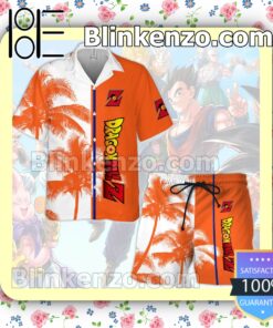 Dragon Ball Z White Orange Summer Hawaiian Shirt