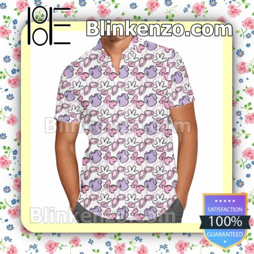 Dress Like Daisy Duck Disney Cartoon Graphics Inspired Summer Hawaiian Shirt, Mens Shorts