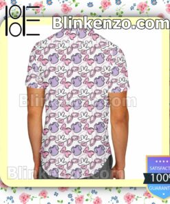 Dress Like Daisy Duck Disney Cartoon Graphics Inspired Summer Hawaiian Shirt, Mens Shorts a