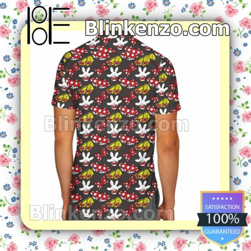 Dress Like Minnie Mouse Disney Cartoon Graphics Summer Hawaiian Shirt, Mens Shorts a