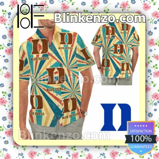 Duke Blue Devils Retro Vintage Style Mens Shirt, Swim Trunk