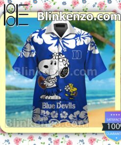 Duke Blue Devils & Snoopy Mens Shirt, Swim Trunk