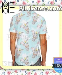 Dumbo The Flying Elephant Sketch Disney Cartoon Graphics Blue Summer Hawaiian Shirt, Mens Shorts a