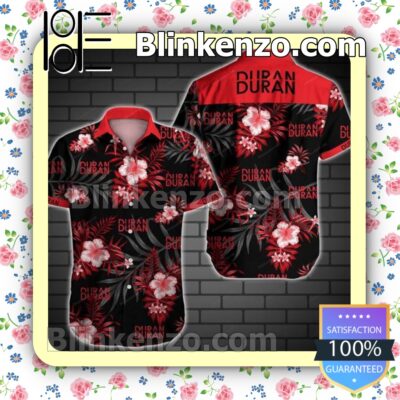 Duran Duran Red Tropical Floral Black Summer Shirts