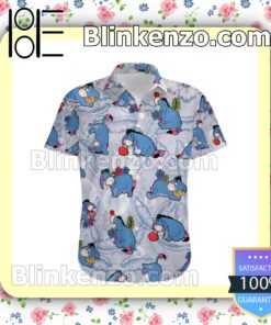 Eeyore Donkey Feather Disney Cartoon Graphics Summer Hawaiian Shirt a