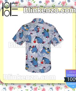 Eeyore Donkey Feather Disney Cartoon Graphics Summer Hawaiian Shirt b