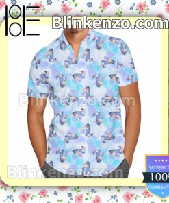 Eeyore Winnie The Pooh Disney Cartoon Graphics Blue Summer Hawaiian Shirt, Mens Shorts