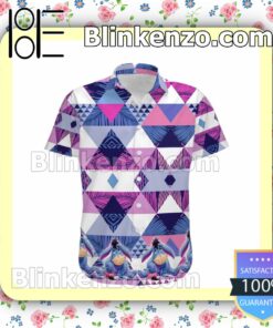Eeyore Winnie The Pooh Disney Geometric Pattern Summer Hawaiian Shirt, Mens Shorts
