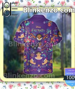 Encanto Women Disney Paisley Pattern Purple Summer Hawaiian Shirt, Mens Shorts a