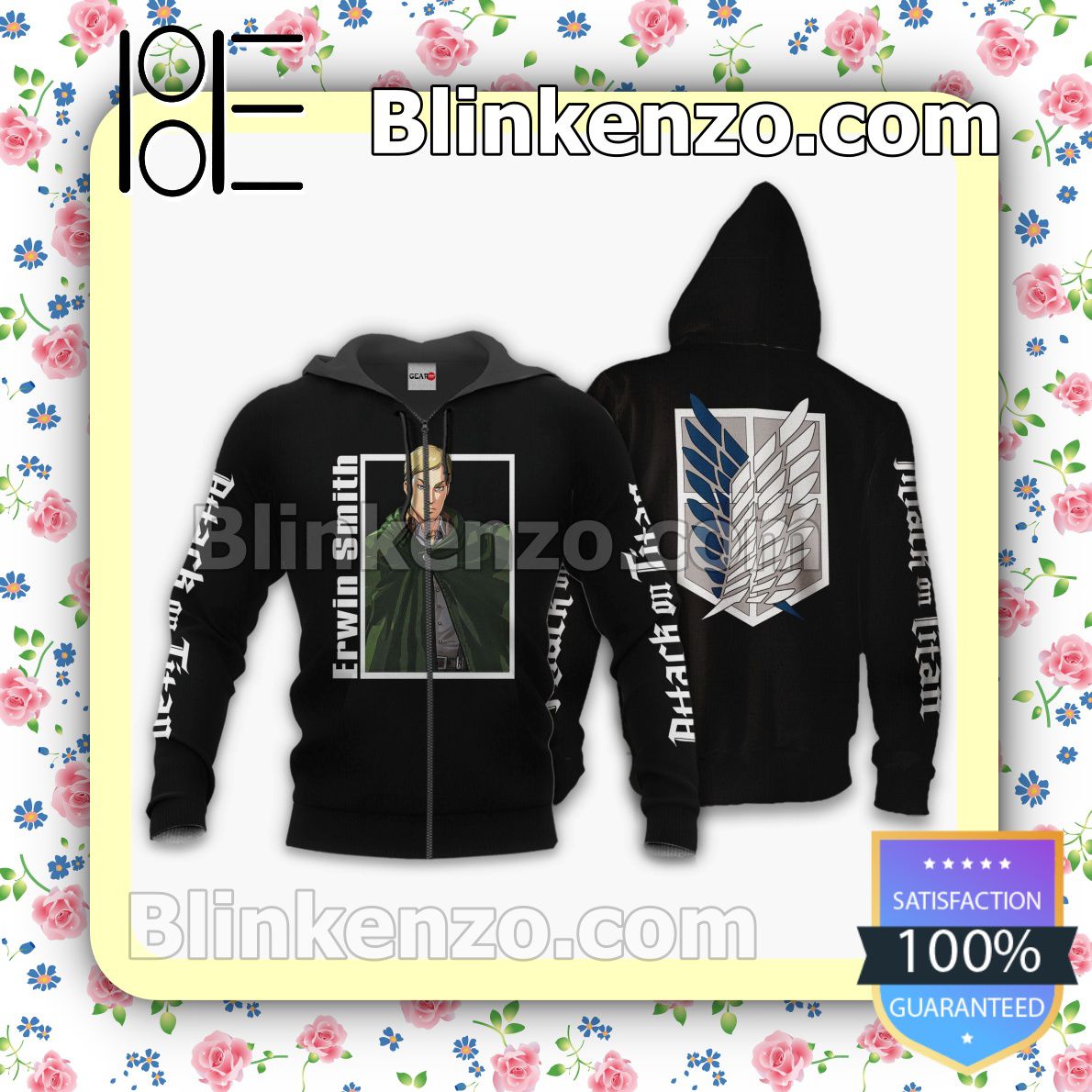 Erwin Smith Attack On Titan Anime Personalized T-shirt, Hoodie, Long Sleeve, Bomber Jacket