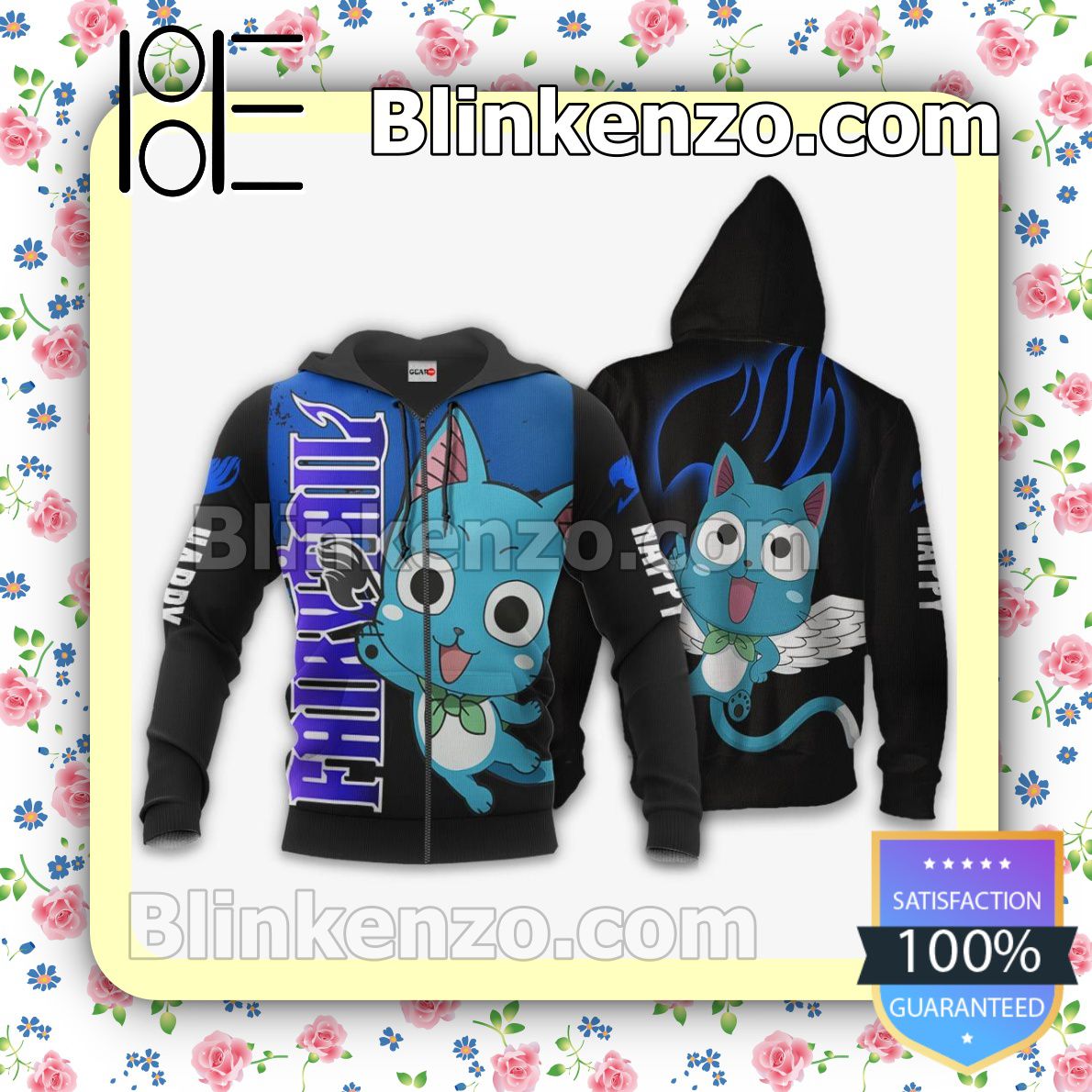 Fairy Tail Happy Fairy Tail Anime Merch Stores Personalized T-shirt, Hoodie, Long Sleeve, Bomber Jacket