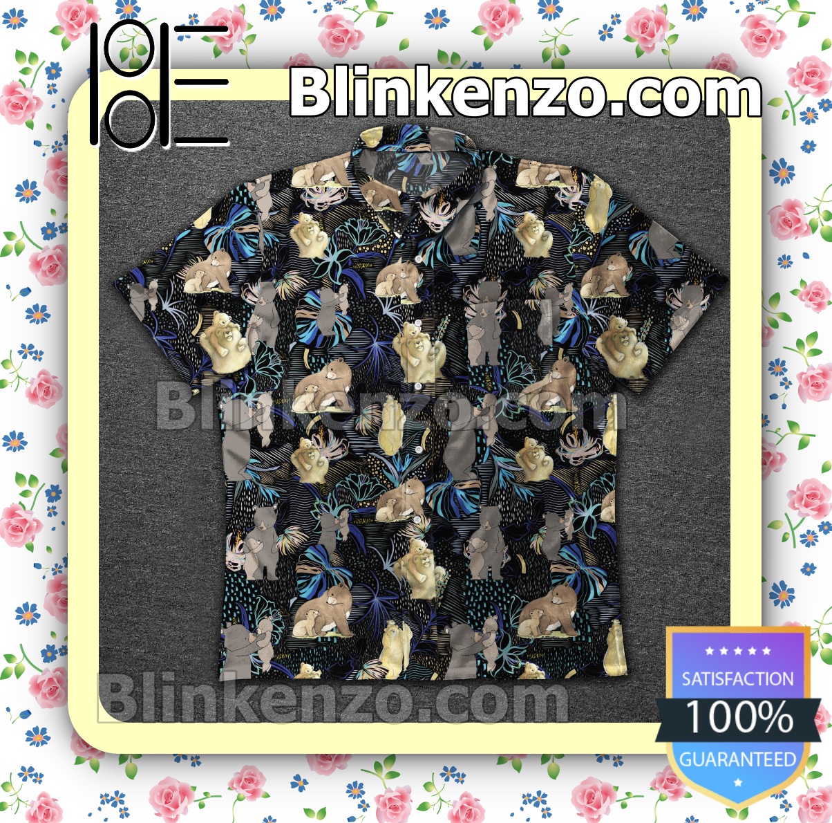 Unisex Family Bear Colorful Stylish Seamless Summer Shirts