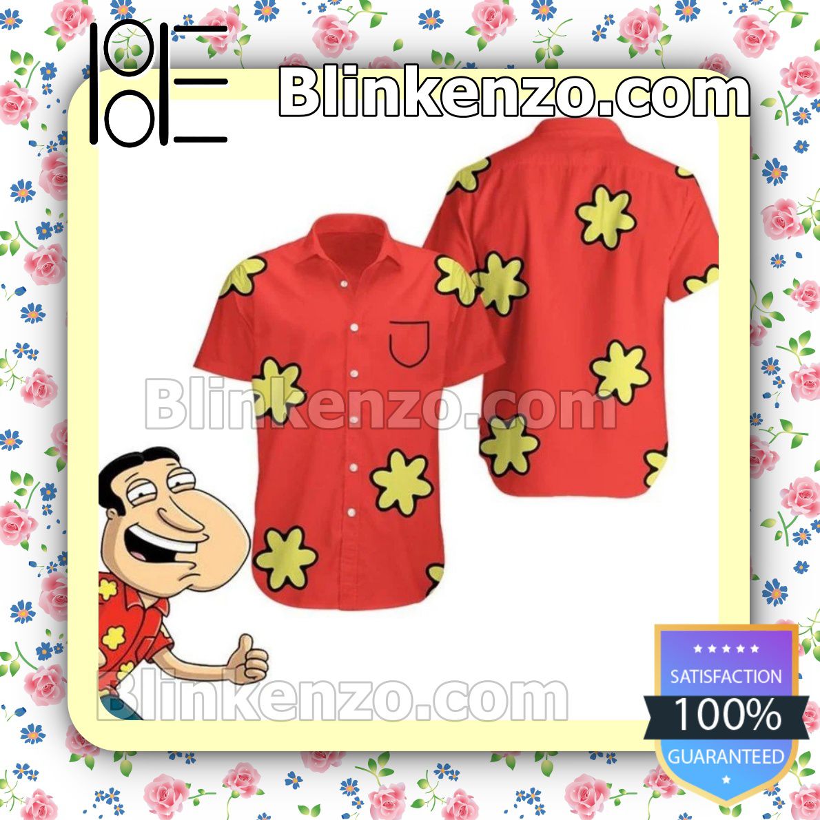 Family Guy Glenn Quagmire Summer Summer Hawaiian Shirt, Mens Shorts