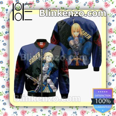 Fate Stay Night Saber Custom Anime Personalized T-shirt, Hoodie, Long Sleeve, Bomber Jacket c