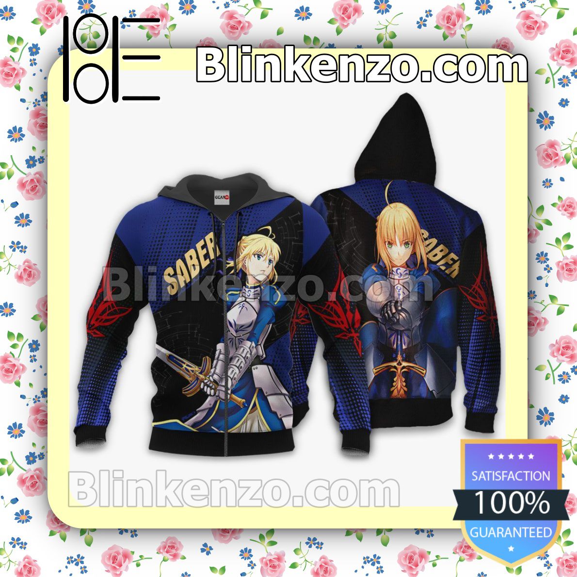 Fate Stay Night Saber Custom Anime Personalized T-shirt, Hoodie, Long Sleeve, Bomber Jacket
