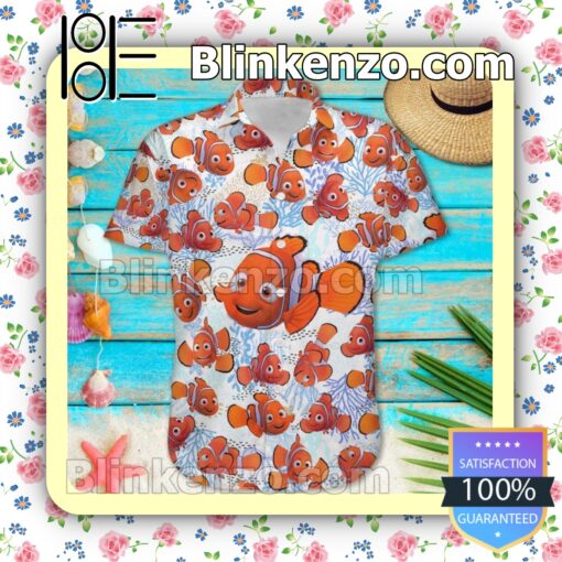 Finding Nemo Marlin Disney Cartoon Graphics Summer Hawaiian Shirt a