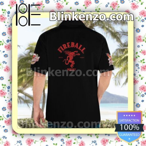 Fireball Black Summer Hawaiian Shirt c