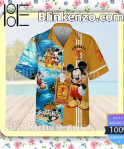 Fireball Cinnamon Whisky Mickey Mouse Orange Summer Hawaiian Shirt a