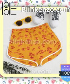 Fireball Palm Tree Yellow Summer Hawaiian Shirt a