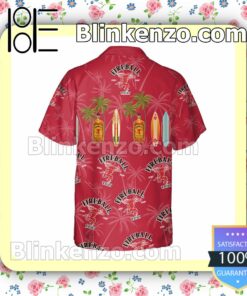 Fireball Red Summer Hawaiian Shirt, Mens Shorts a