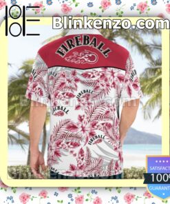 Fireball White Summer Hawaiian Shirt c