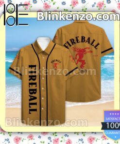 Fireball Yellow Summer Hawaiian Shirt