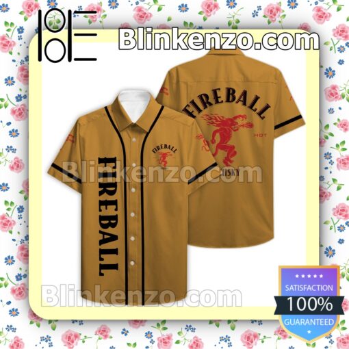Fireball Yellow Summer Hawaiian Shirt a