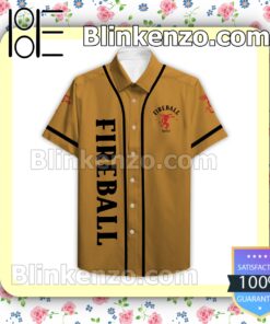 Fireball Yellow Summer Hawaiian Shirt c