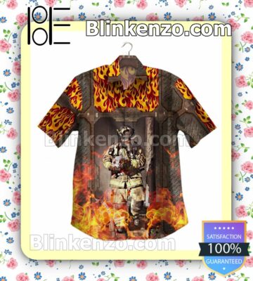 Fireman With Koalas On Fire Summer Shirts