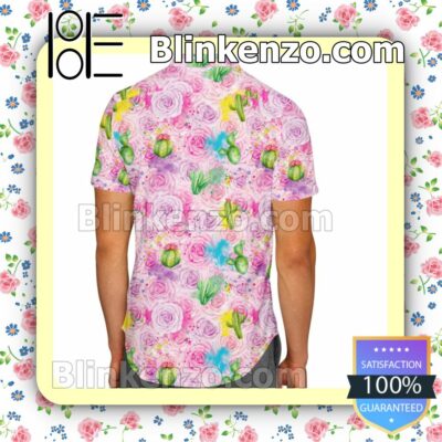Floral Encanto's Isabela Disney Cartoon Graphics Inspired Summer Hawaiian Shirt, Mens Shorts a