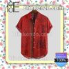 Floral Printing Patchwork Ethnic Style Summer Red Summer Shirts