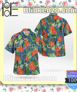 Florida Gators Logo Flowery  Summer Hawaiian Shirt, Mens Shorts