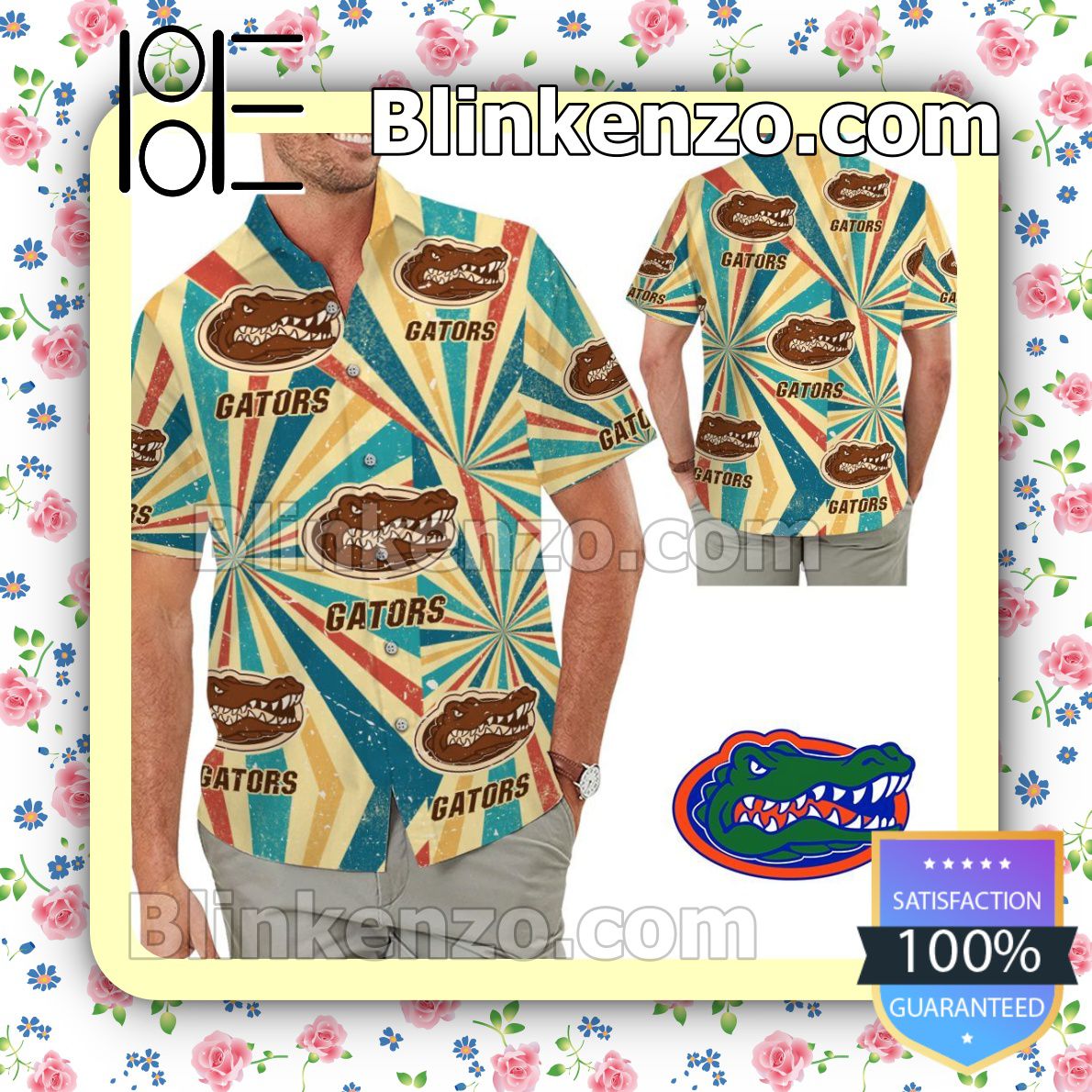 Discount Florida Gators Retro Vintage Style Mens Shirt, Swim Trunk