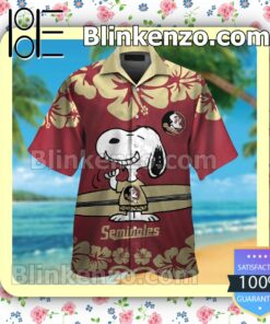 Florida State Seminoles & Snoopy Mens Shirt, Swim Trunk